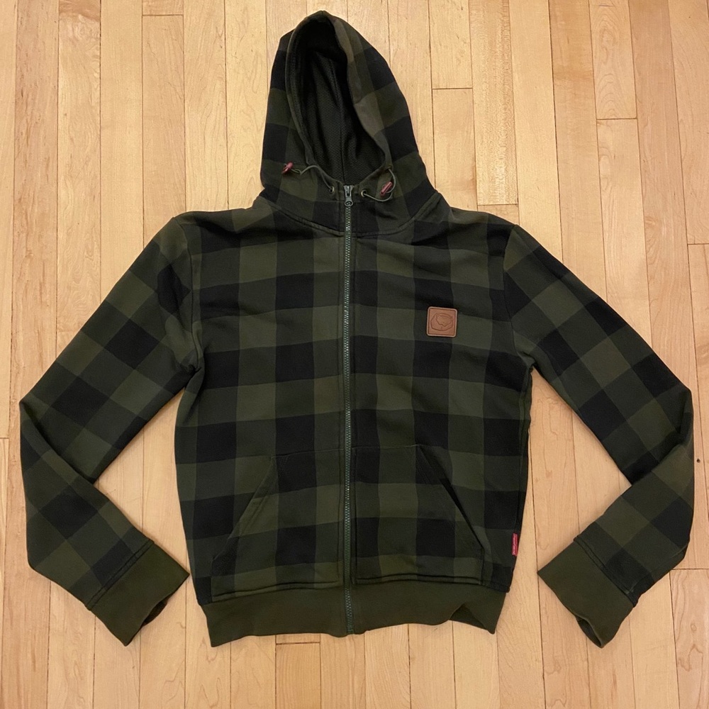 Penfield plaid green zip up hoodie